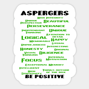 Aspergers Be Positive Sticker